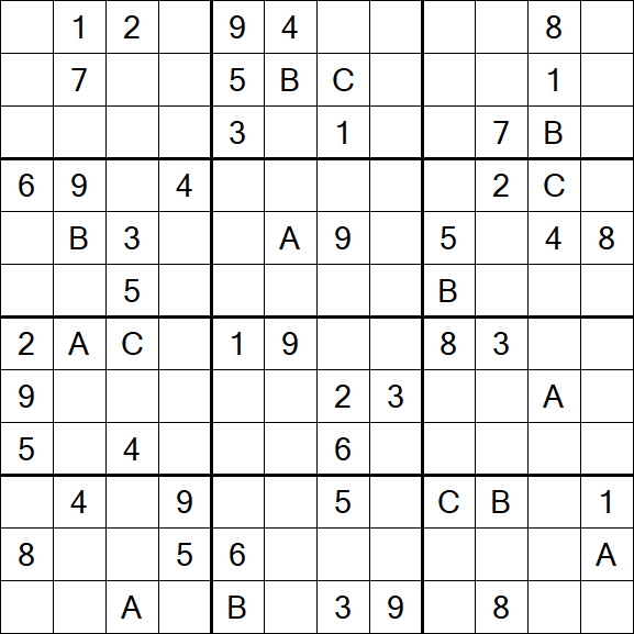 Sudoku 12x12 - Difícil
