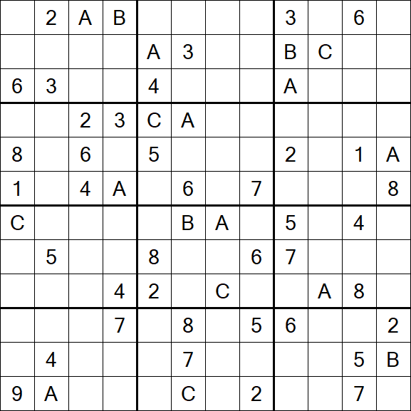 Sudoku 12x12 - Schwierig