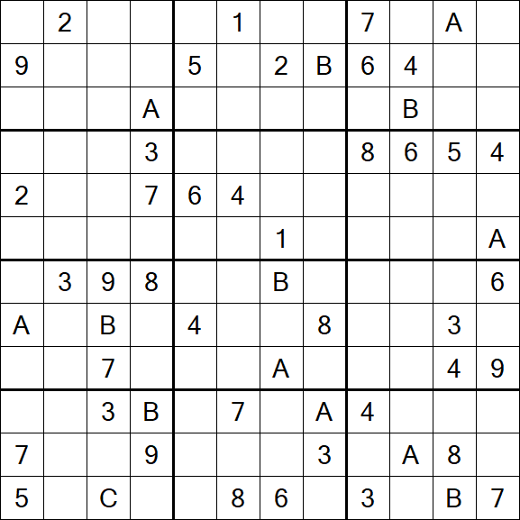 Sudoku 12x12 - Schwierig