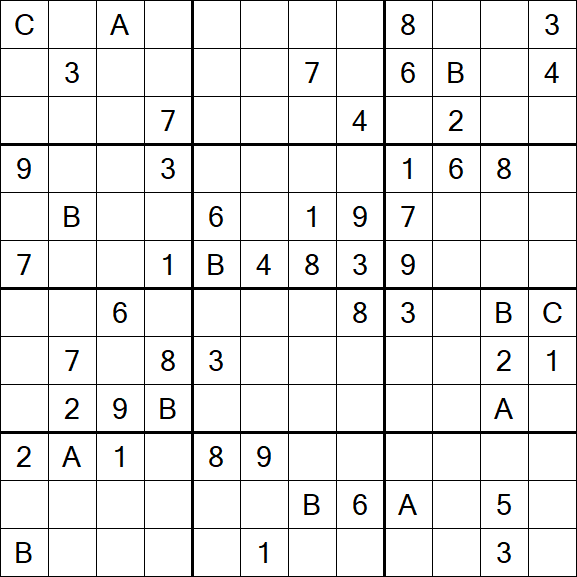 Sudoku 12x12 - Schwierig