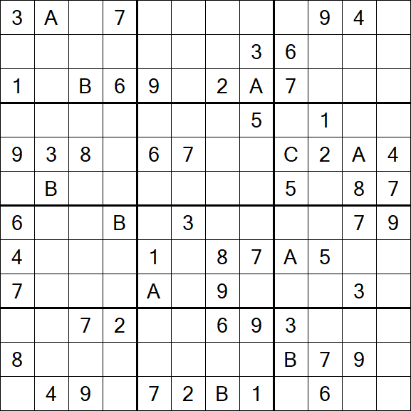 Sudoku 12x12 - Schwierig