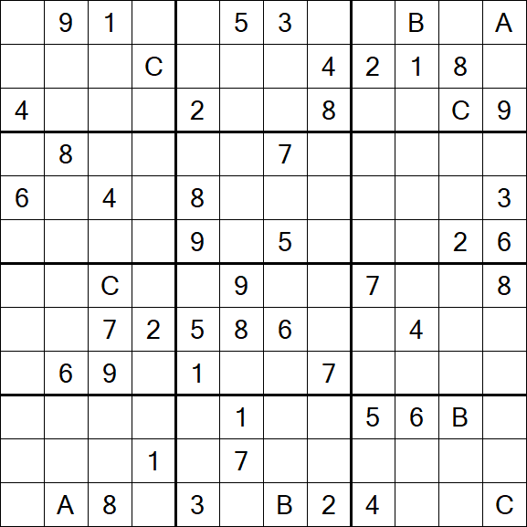Sudoku 12x12 - Difficile