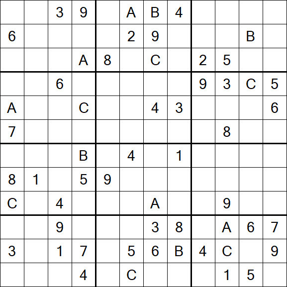 Sudoku 12x12 - Difficile