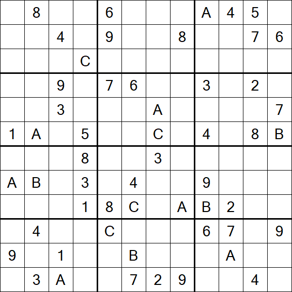 Sudoku 12x12 - Difficile