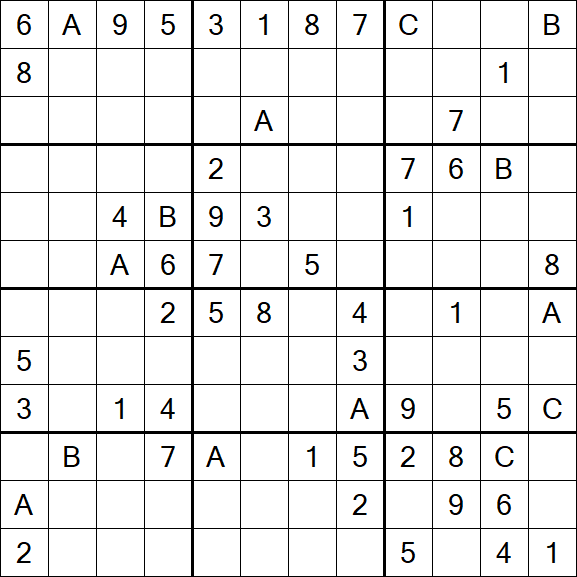 Sudoku 12x12 - Difficile