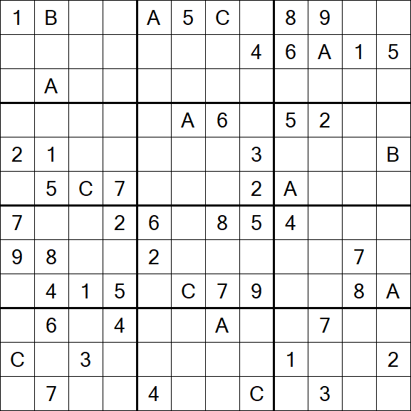 Sudoku 12x12 - Difficile
