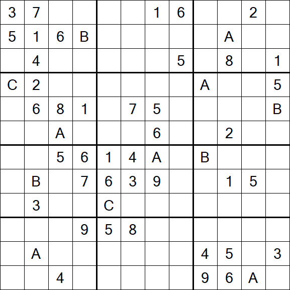 Sudoku 12x12 - Schwierig