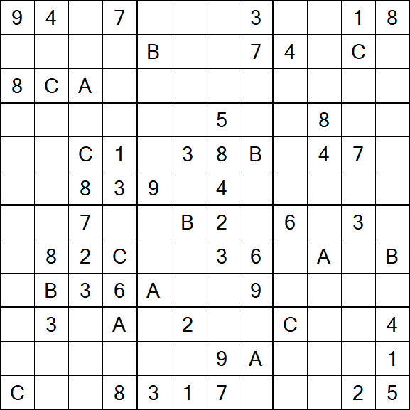 Sudoku 12x12 - Schwierig