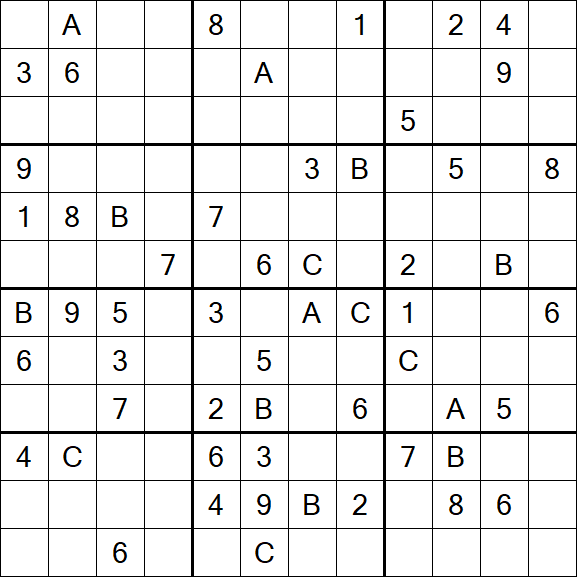 Sudoku 12x12 - Schwierig
