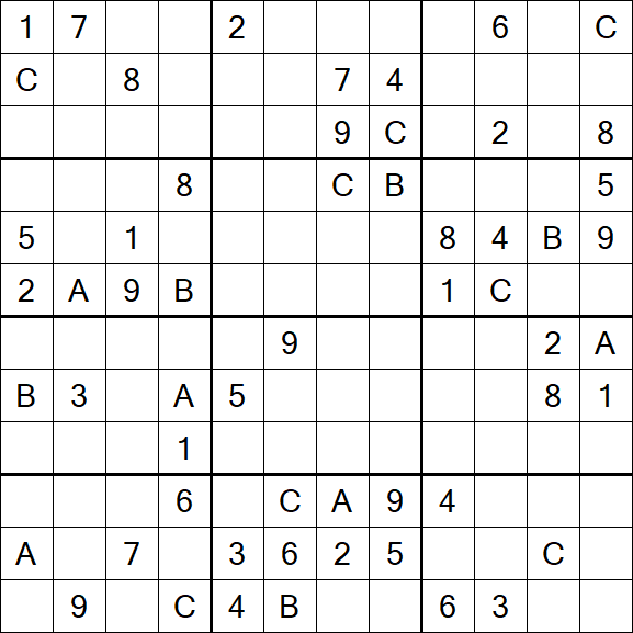 Sudoku 12x12 - Schwierig