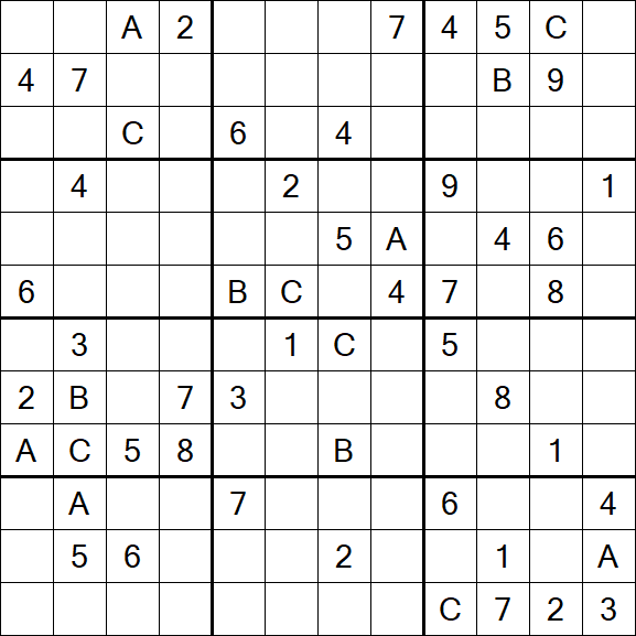 Sudoku 12x12 - Schwierig