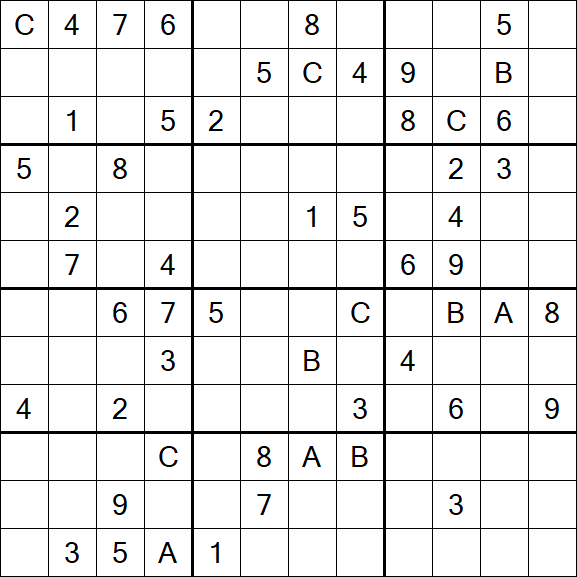 Sudoku 12x12 - Schwierig