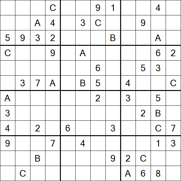 Sudoku 12x12 - Schwierig