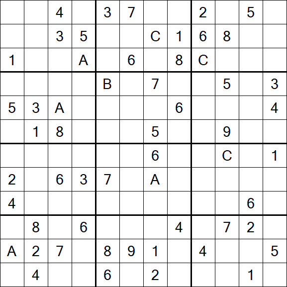 Sudoku 12x12 - Schwierig