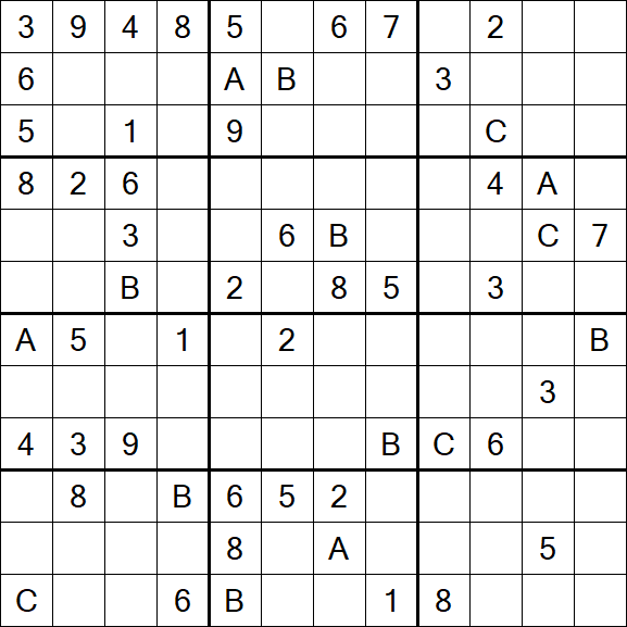 Sudoku 12x12 - Schwierig