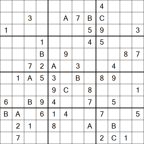 Sudoku 12x12 - Schwierig