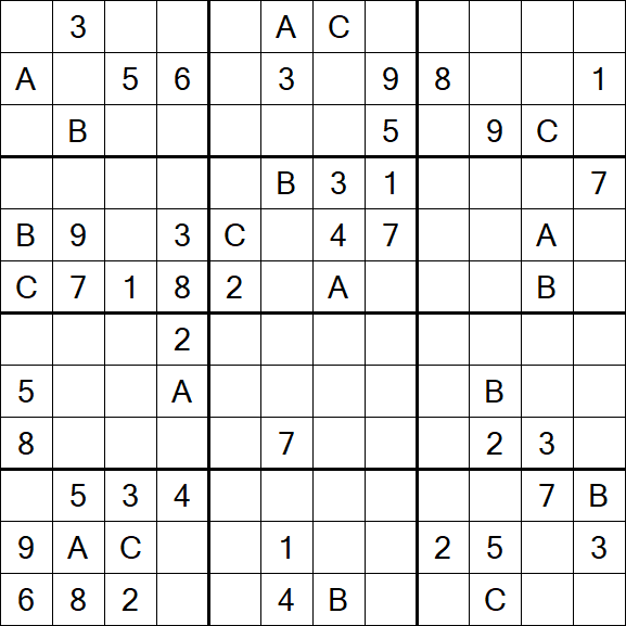 Sudoku 12x12 - Schwierig