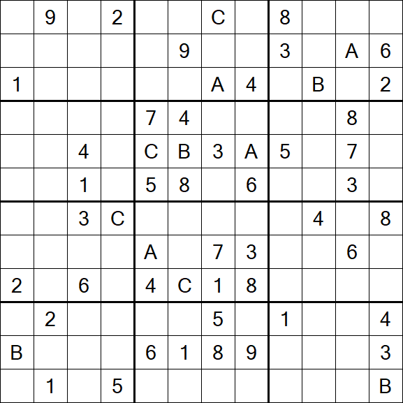 Sudoku 12x12 - Schwierig