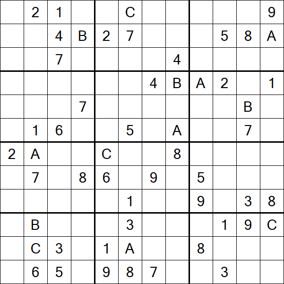 Sudoku 12x12 - Schwierig