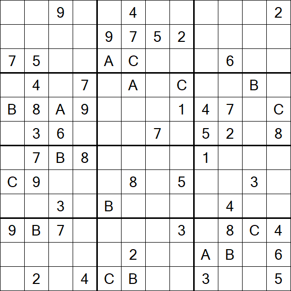 Sudoku 12x12 - Schwierig
