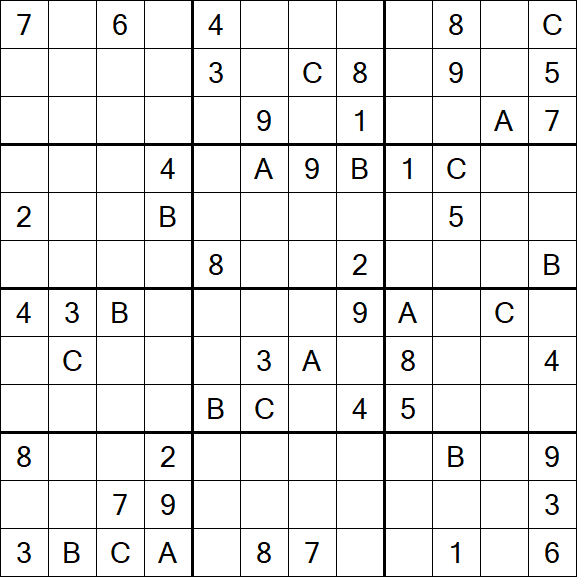 Sudoku 12x12 - Schwierig
