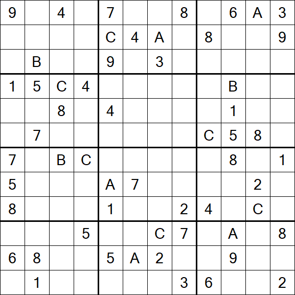 Sudoku 12x12 - Schwierig