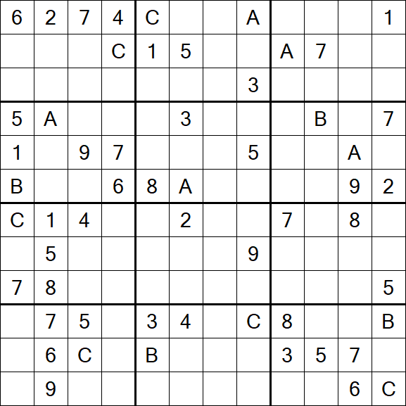 Sudoku 12x12 - Schwierig