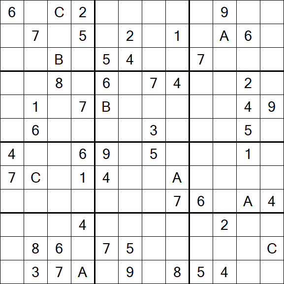 Sudoku 12x12 - Schwierig
