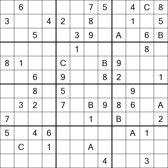 Sudoku 12x12 - Schwierig
