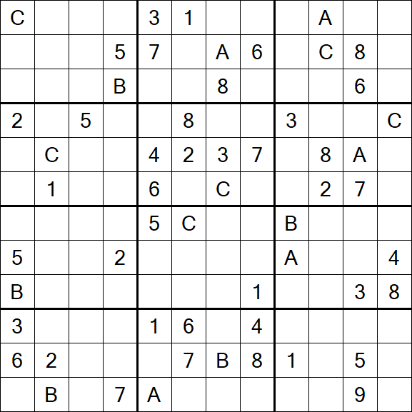 Sudoku 12x12 - Schwierig