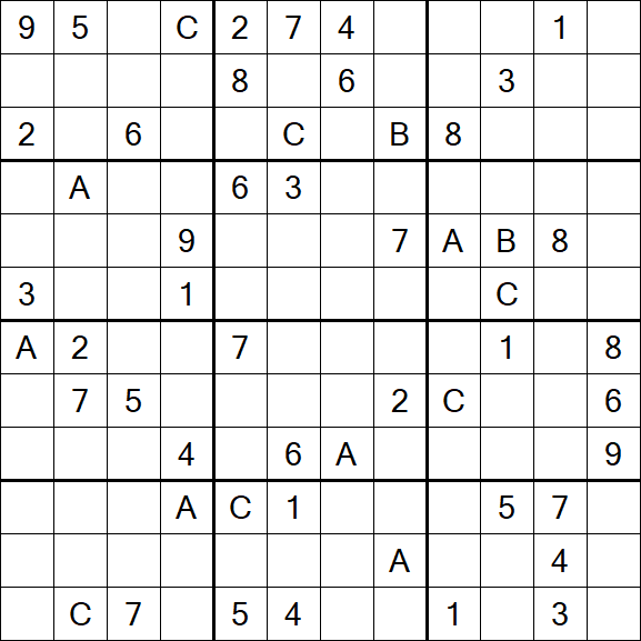 Sudoku 12x12 - Schwierig