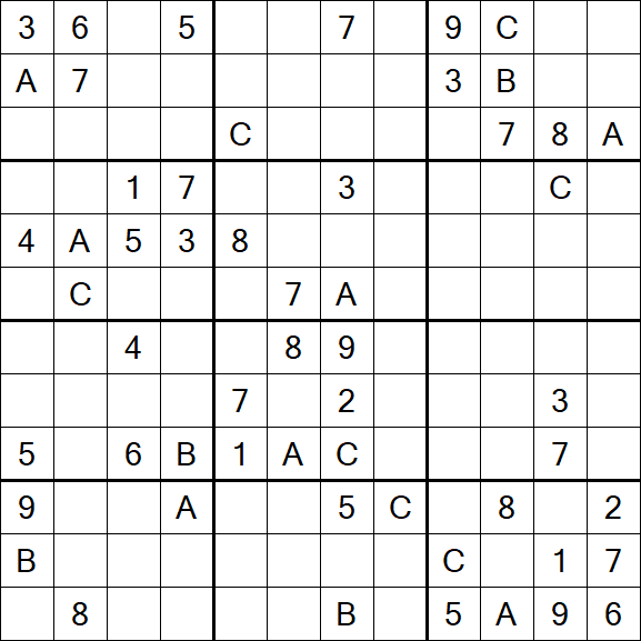 Sudoku 12x12 - Schwierig