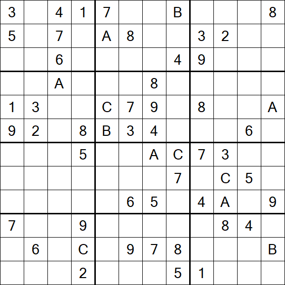 Sudoku 12x12 - Schwierig