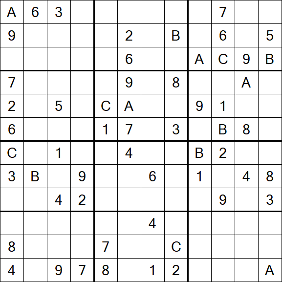 Sudoku 12x12 - Schwierig