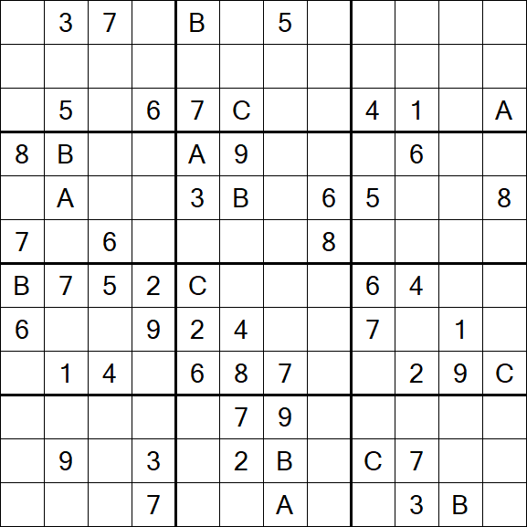 Sudoku 12x12 - Schwierig