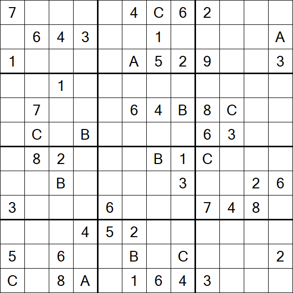 Sudoku 12x12 - Schwierig