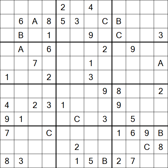 Sudoku 12x12 - Schwierig
