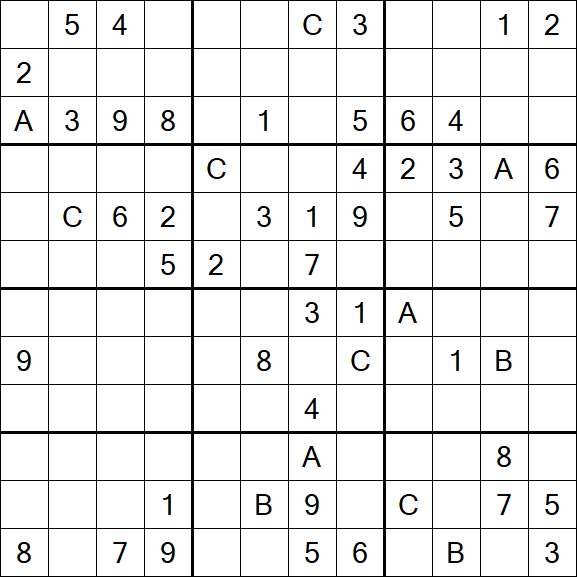 Sudoku 12x12 - Schwierig