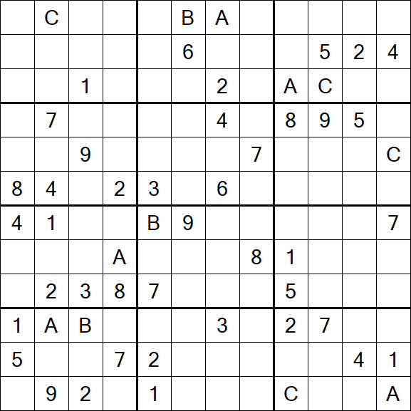 Sudoku 12x12 - Schwierig