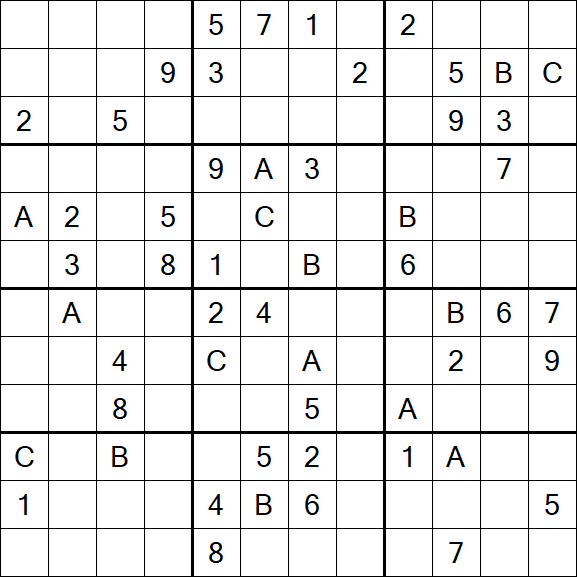 Sudoku 12x12 - Schwierig