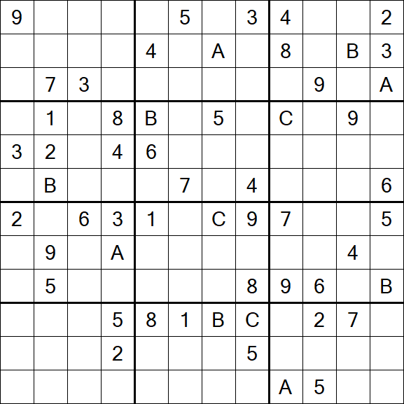 Sudoku 12x12 - Schwierig