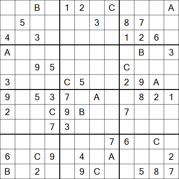 Sudoku 12x12 - Difficile