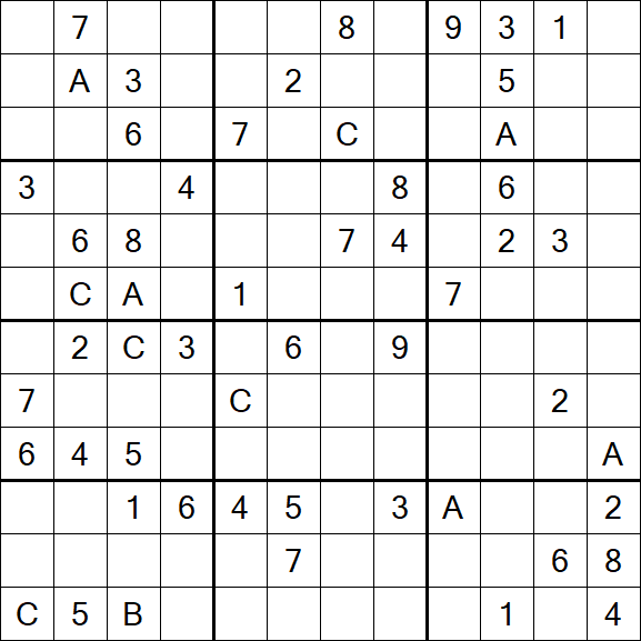 Sudoku 12x12 - Difficile