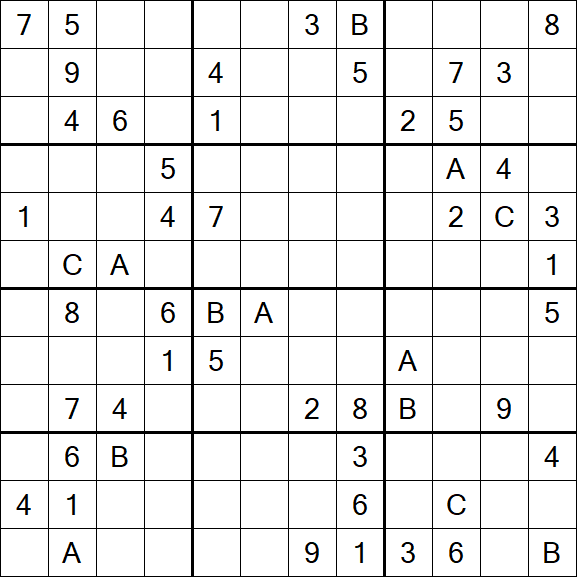 Sudoku 12x12 - Difficile