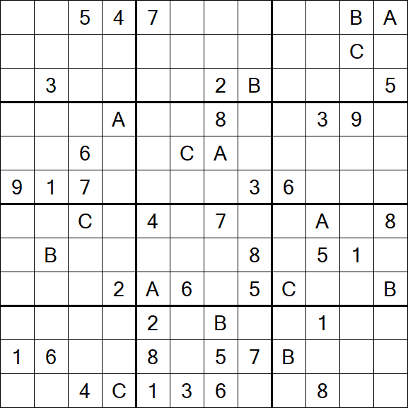 Sudoku 12x12 - Difficile