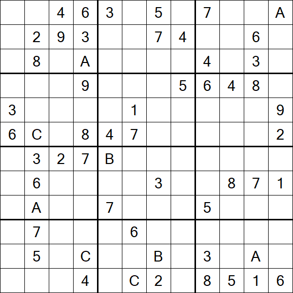 Sudoku 12x12 - Difficile