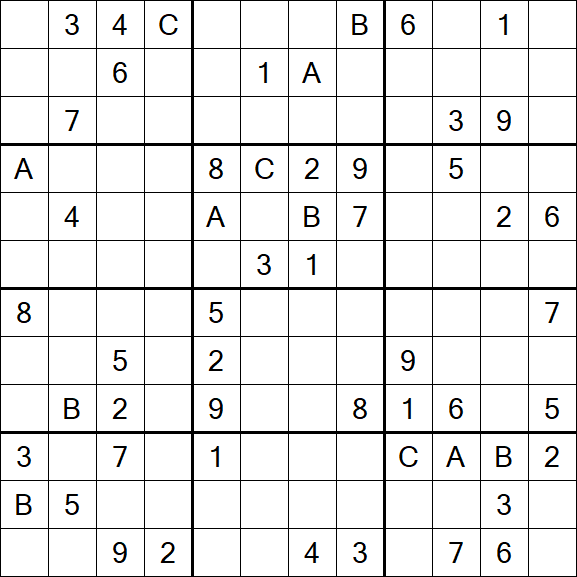 Sudoku 12x12 - Difficile