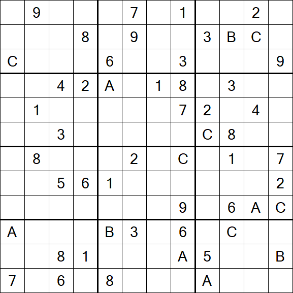 Sudoku 12x12 - Difficile
