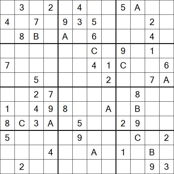 Sudoku 12x12 - Difficile