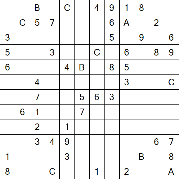 Sudoku 12x12 - Difficile